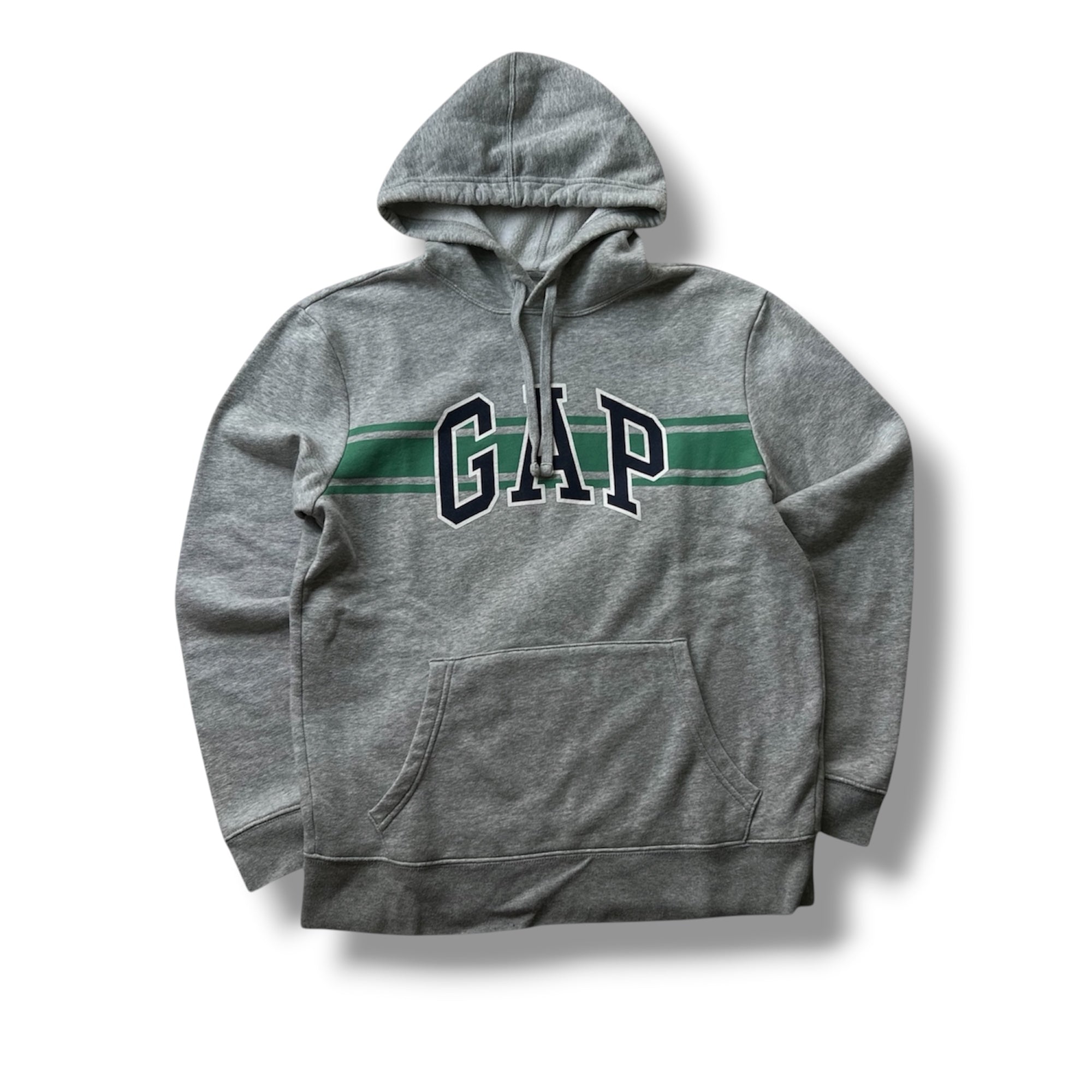 Hoodie GAP com Logótipo e Faixa – Cinzento Mesclado (Tam. M)
