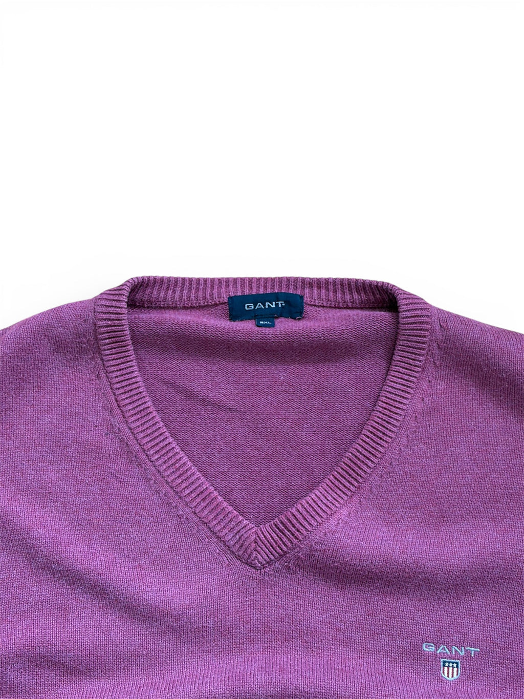VINTAGE GANT V-NECK KNIT SWEATER