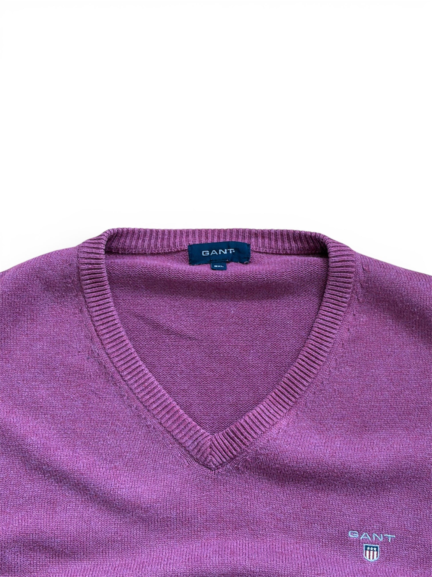 VINTAGE GANT V-NECK KNIT SWEATER