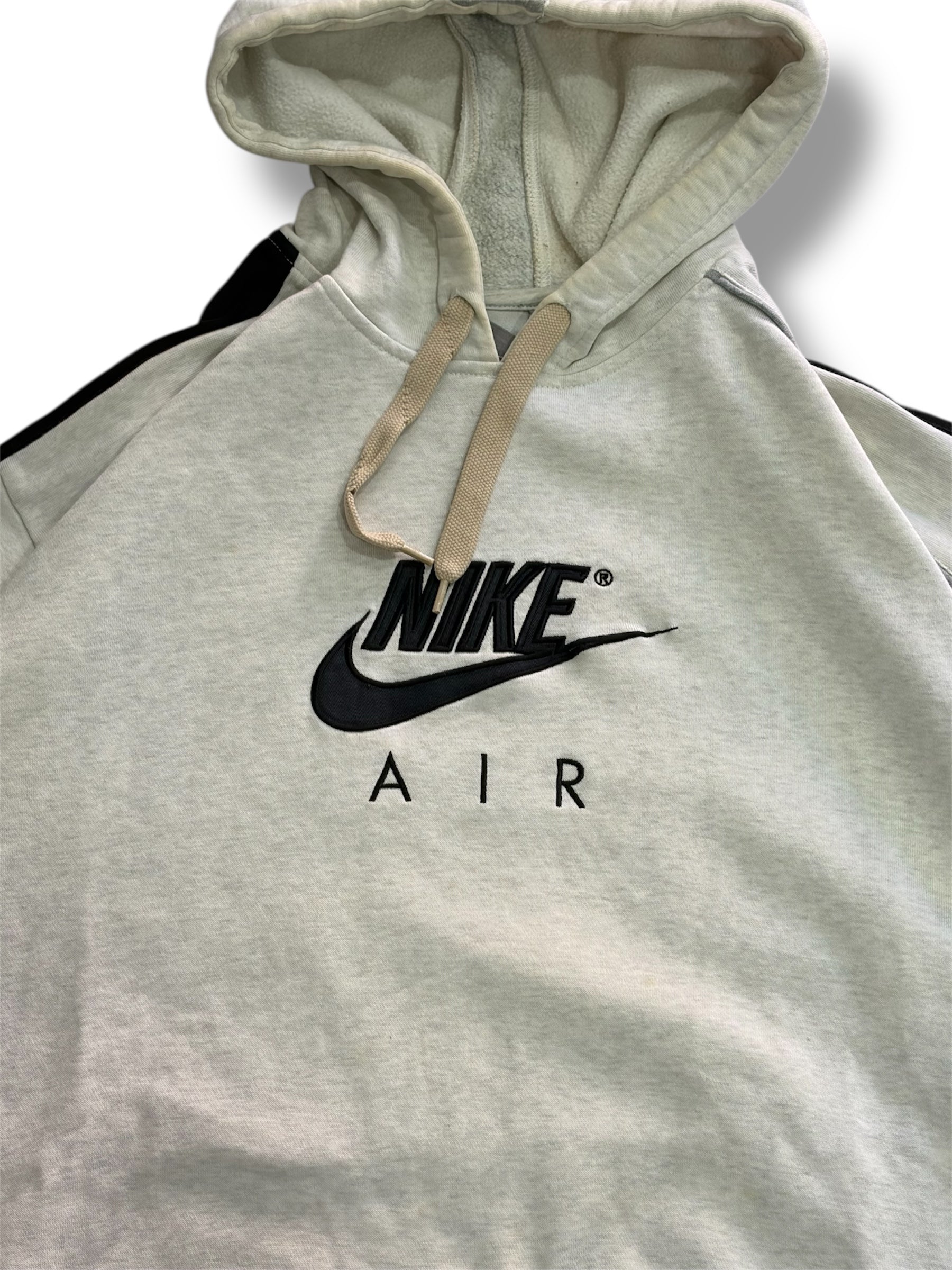 Hoodie Vintage Nike Air – Cinzento Oatmeal (Tam. M)