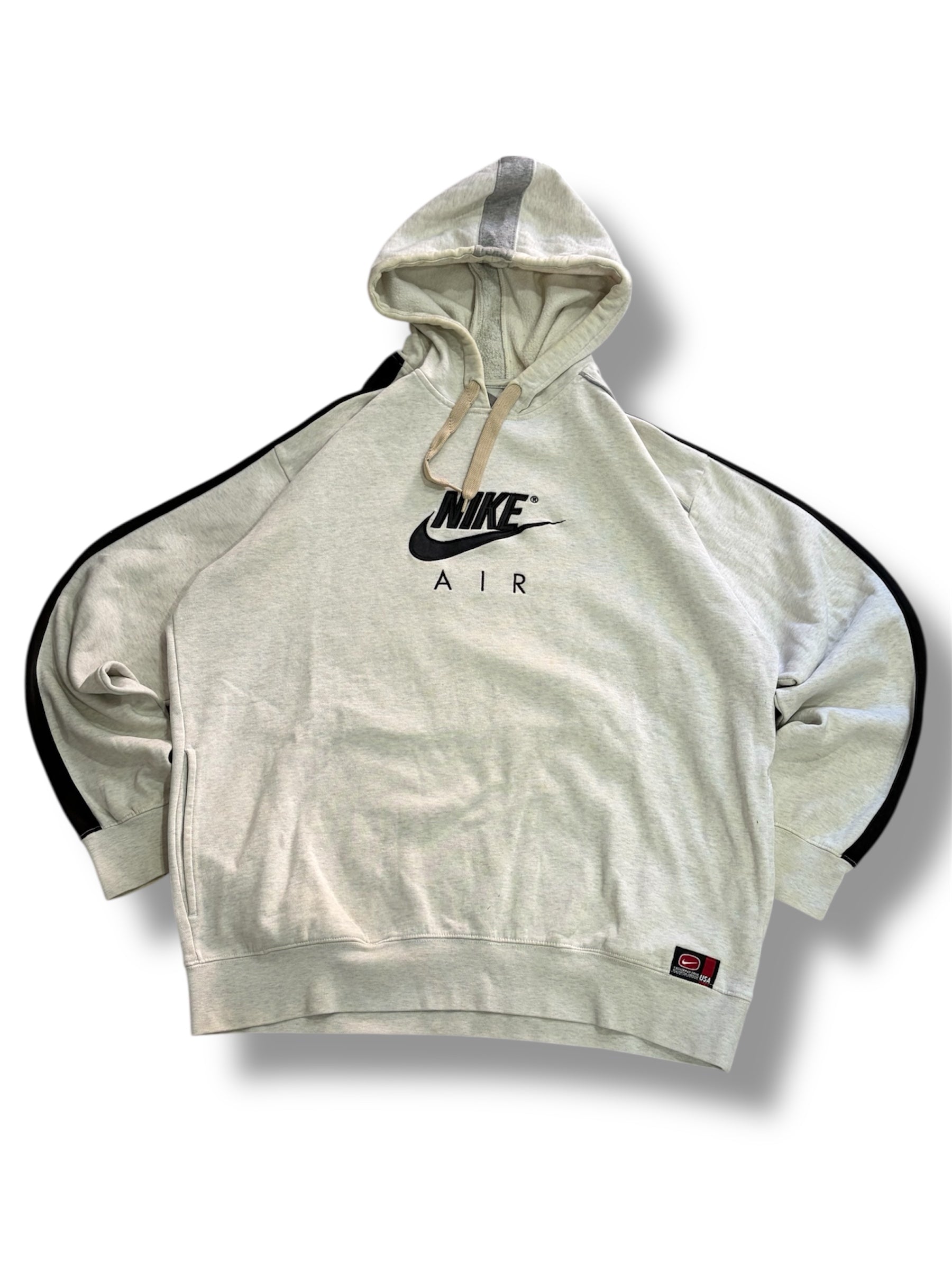 Hoodie Vintage Nike Air – Cinzento Oatmeal (Tam. M)